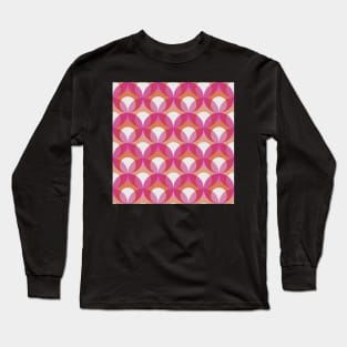 Mod Circles Pink and Orange Long Sleeve T-Shirt